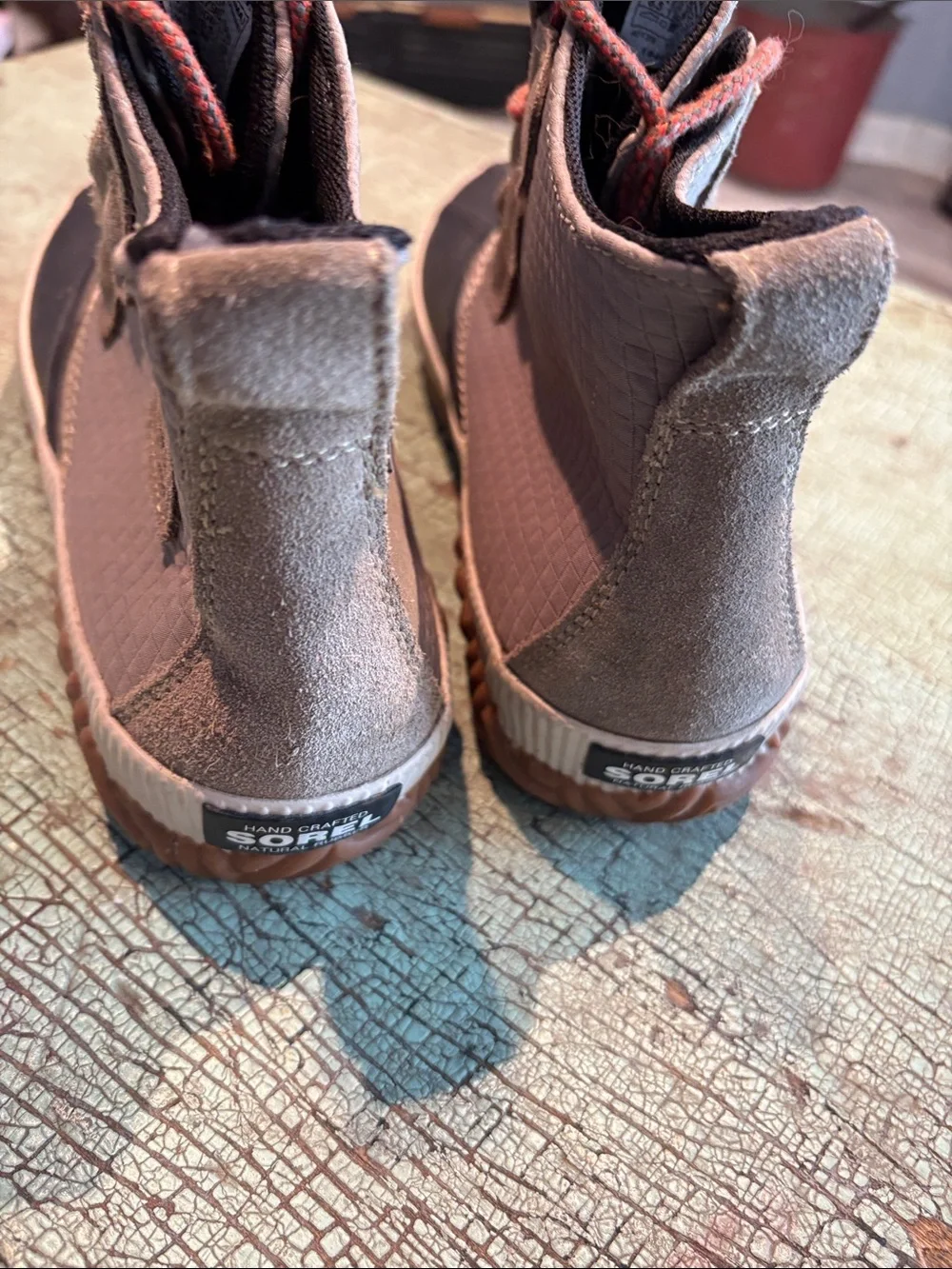 Sorel Out ’N About Plus Conquest Waterproof Duck Boots Gray Size 8.5